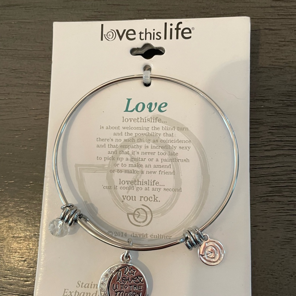 Silver love this life Charm Bracelet